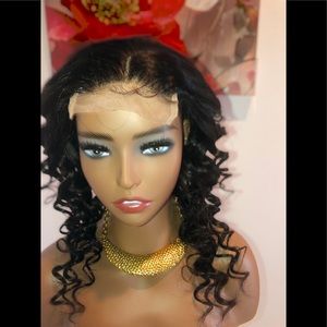 18in Handmade human hair wig with 4x4 lace closure